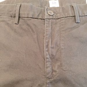 Black chino flat front trousers